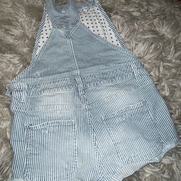 Forever 21 Stripes OVERALL SHORTS Sz. S - Picture 8 of 8